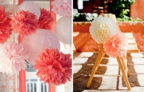 PONPON ÇİÇEK 5 ADET