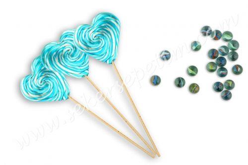 12 ADET KALP LOLİPOP MAVİ BEYAZ