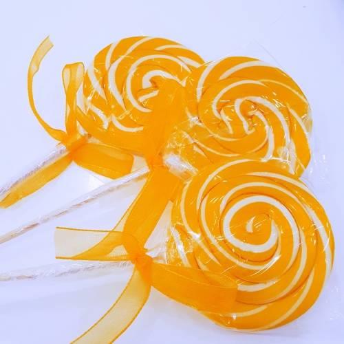 24 ADET KURDELELİ SARI BEYAZ SOSYETE LOLİPOP L09