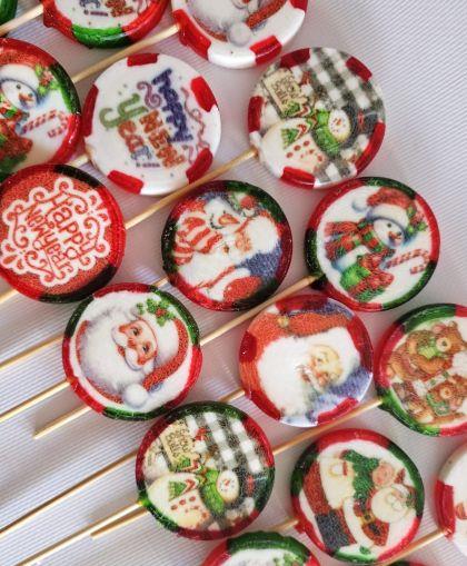 Yılbaşı Lolipop Şeker 12 Adet