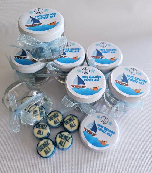 İsimli Hediyelik Kavanoz Şeker 24 Adet