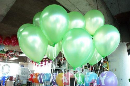 Yeşil Balon Metalik 10 Adet