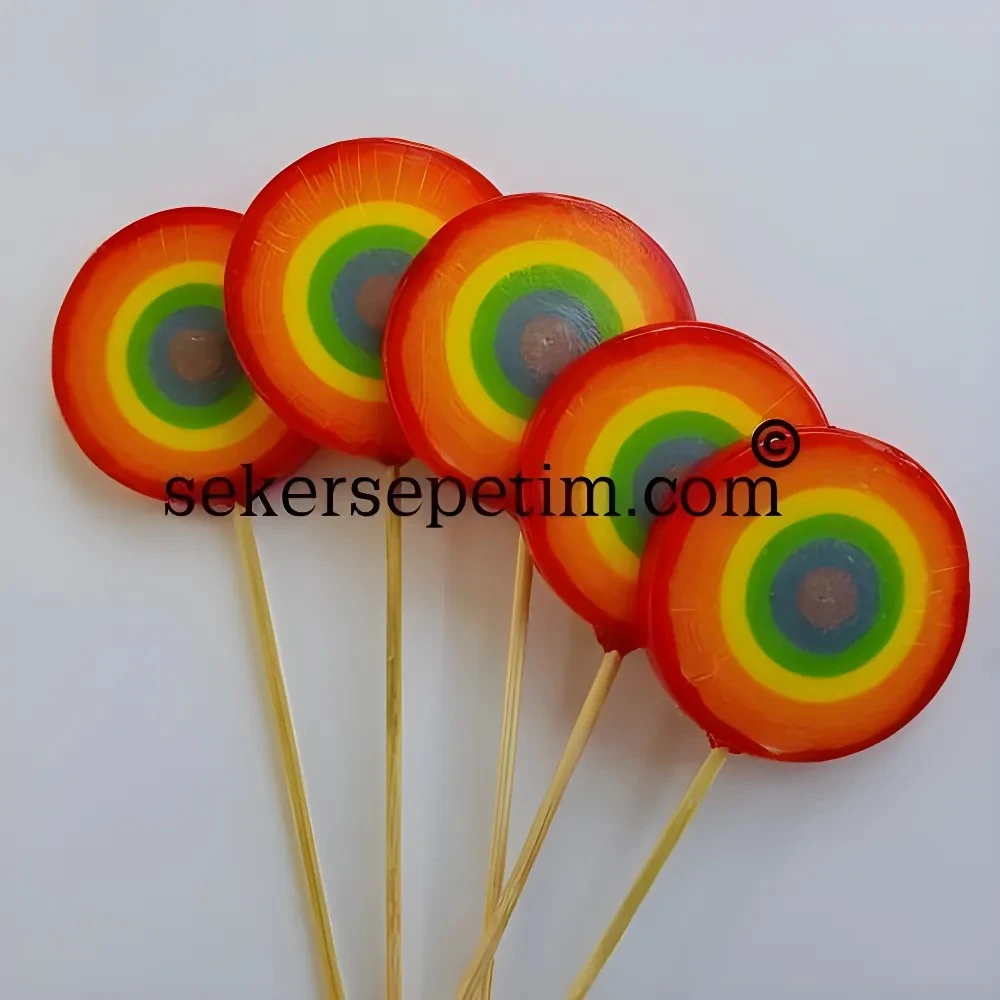 6 ADET GÖKKUŞAĞI LOLLY LOLİPOP ŞEKER LL05
