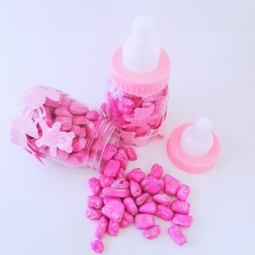 24 ADET PEMBE BİBERONLU PEMBE ÇAKILTAŞI KIZ BEBEK ŞEKERİ 137