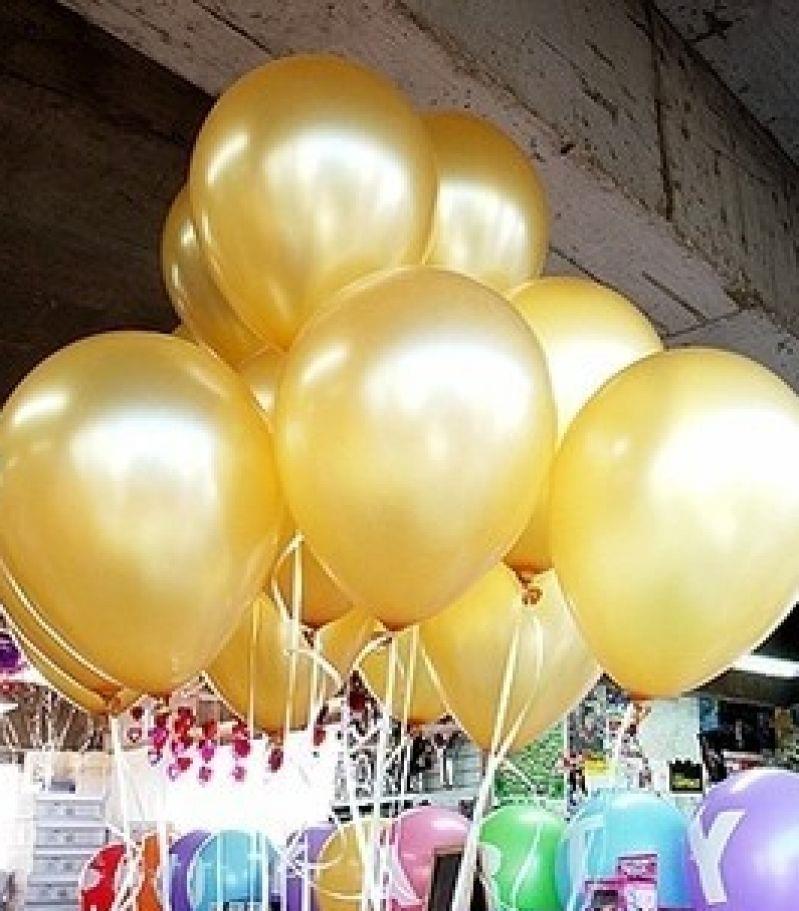 Gold Balon Metalik 10 Adet