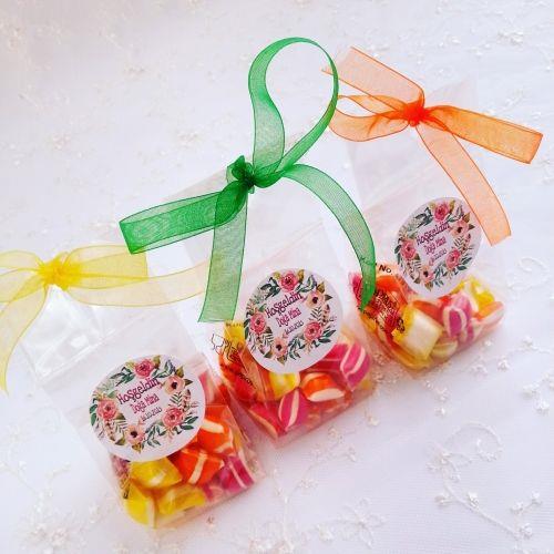 24 ADET PAKETLİ KURDELELİ ETİKETLİ AKİDE BEBEK ŞEKERİ 30 gr