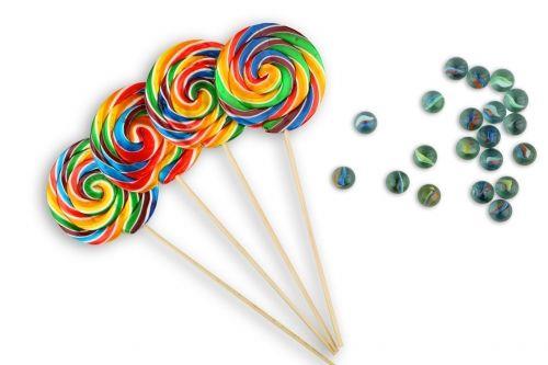12 Adet Sosyete Lolipop Gökkuşağı