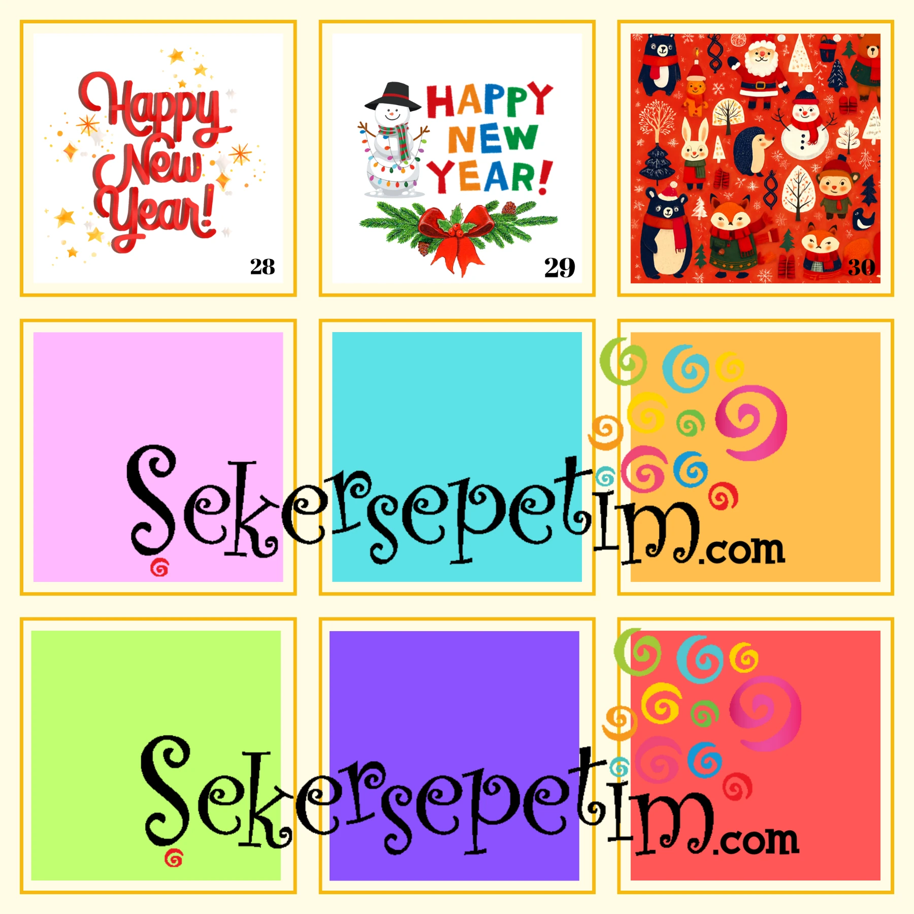 Yılbaşı Etiket Çeşitleri