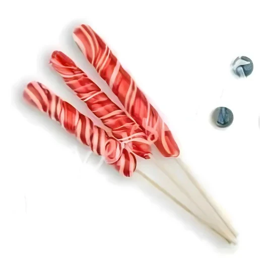 BİNŞAN BURGU LOLİPOP KIRMIZI BEYAZ 12 adet