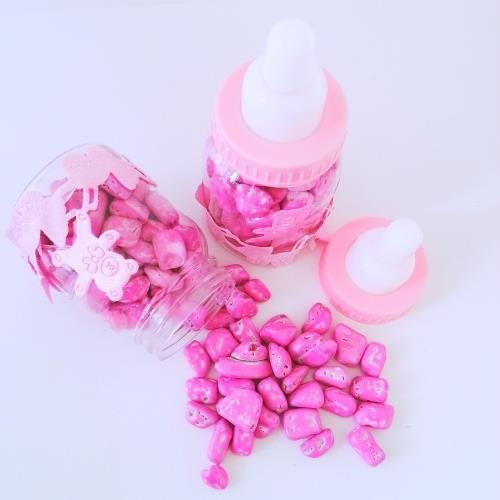 24 ADET PEMBE BİBERONLU PEMBE ÇAKILTAŞI KIZ BEBEK ŞEKERİ 137