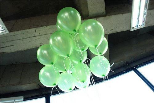 Yeşil Balon Metalik 10 Adet