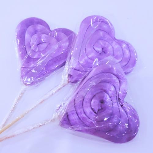 12 ADET KALP LOLİPOP TEK RENK MOR L54