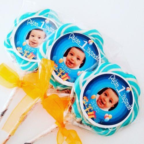 24 ADET ETİKETLİ KURDELELİ LOLİPOP ŞEKER L25