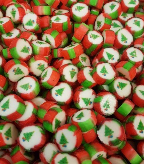 YEŞİL KIRMIZI BEYAZ YENİ YIL ÇAM LOLLY TROPİK MEYVE AROMALI 250 GR