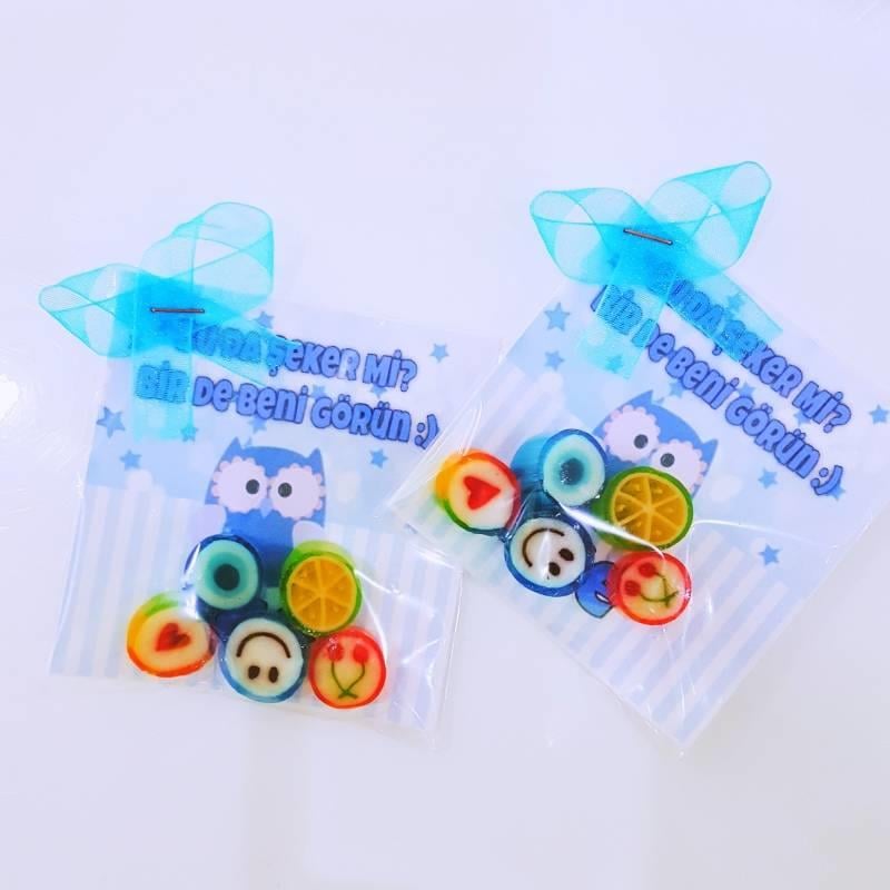 12 ADET 5'li KART LOLLY PAKET BEBEK ŞEKERİ 176