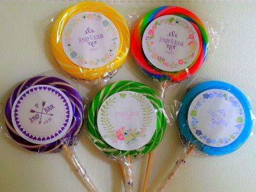 100 ADET SOSYETE LOLİPOP LOGOLU L02