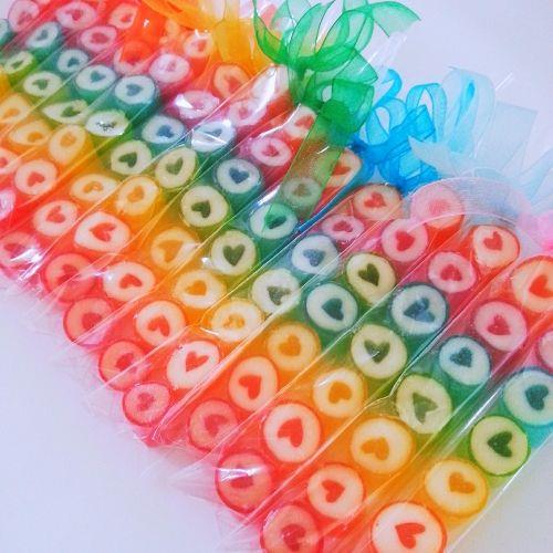 24 Adet ÇOK RENKLİ KALP PARMAK LOLLY CANDY PL09