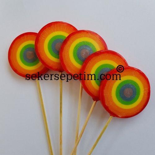 6 ADET GÖKKUŞAĞI LOLLY LOLİPOP ŞEKER LL05