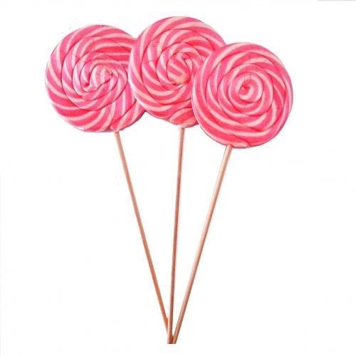 12 ADET SOSYETE LOLİPOP PEMBE BEYAZ