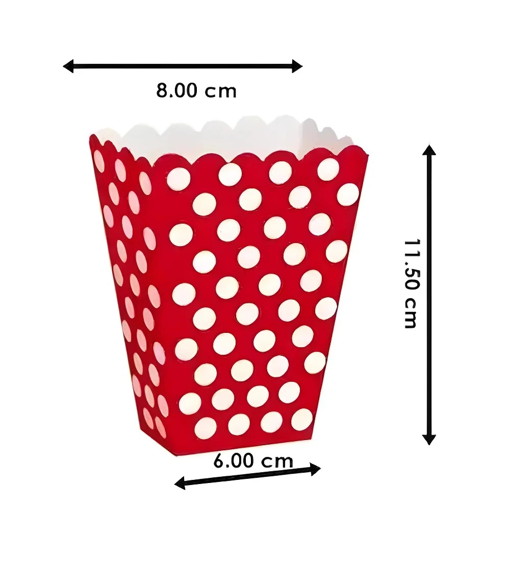 Popcorn Kutusu kırmızı 8 Adet