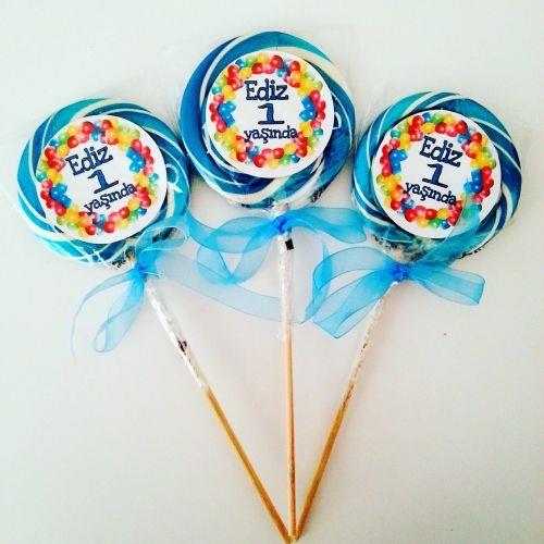 24 ADET ETİKETLİ KURDELELİ LOLİPOP ŞEKER L30