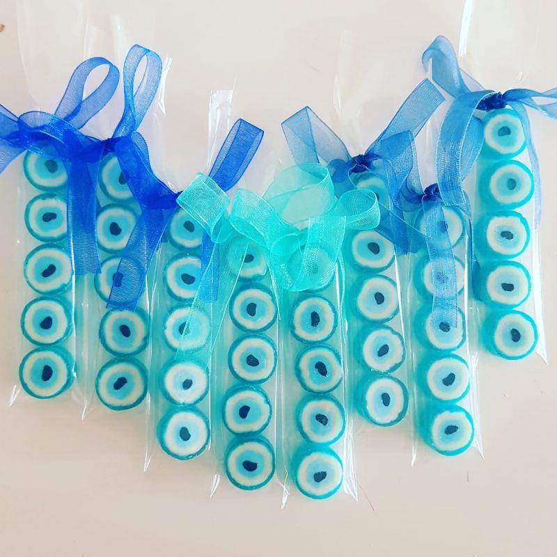 Mavi Nazar Boncuğu Parmak Lolly 5'li 12 adet