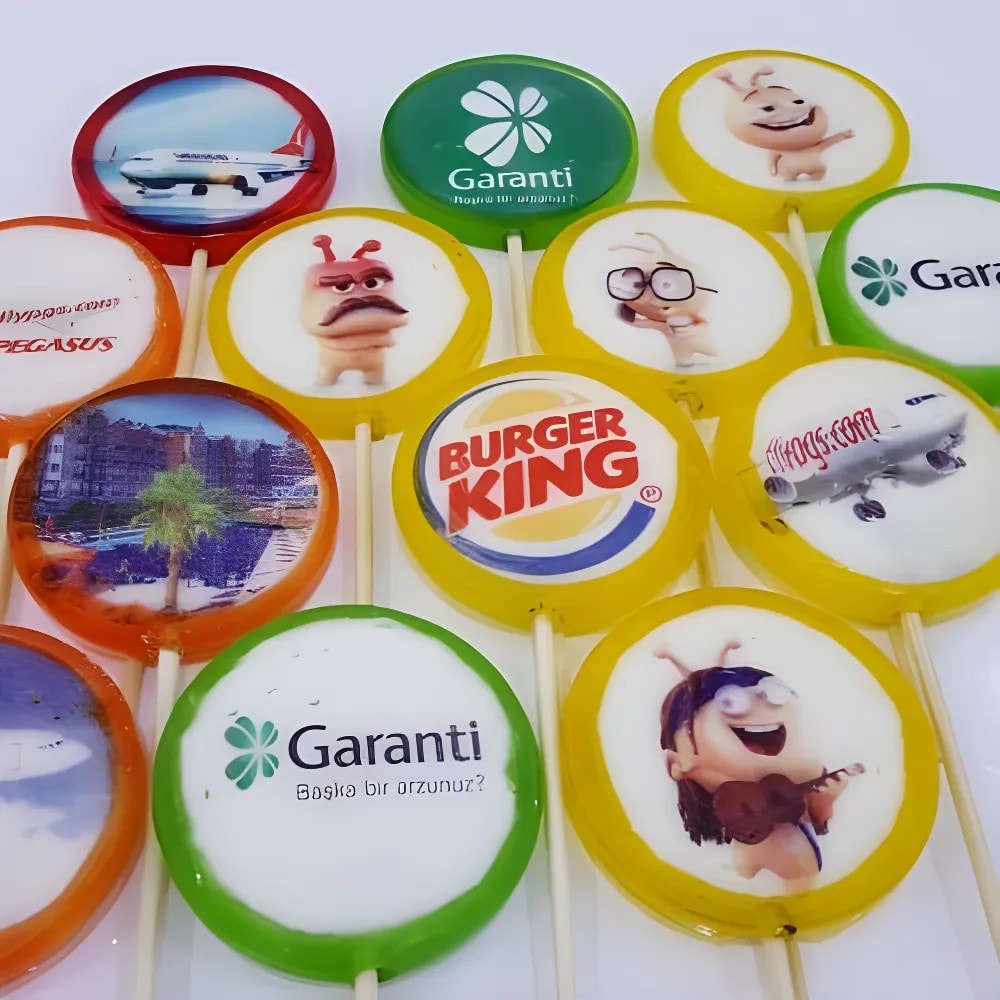 Firma Logo Baskılı Lolipop 30 Adet