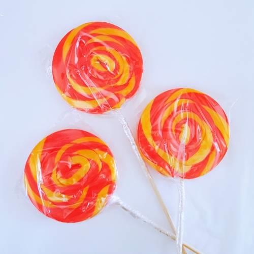12 Adet Sosyete Lolipop Sarı Kırmızı Tarftar Şekeri L18