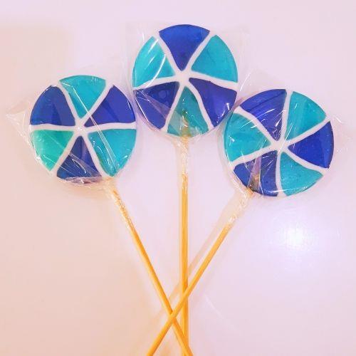 12 Adet Mavi Dönme Dolap Lolly Lolipop Erkek Bebek Şekeri 233