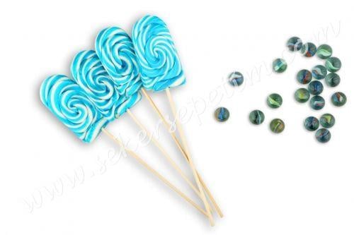 12 ADET DONDURMA LOLİPOP MAVİ BEYAZ