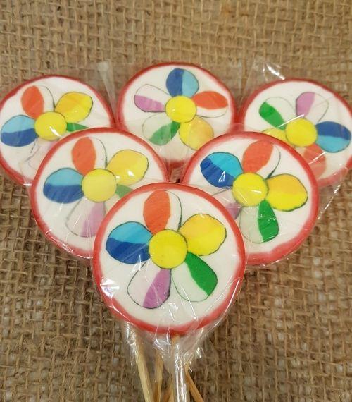 6 ADET GÖKKUŞAĞI PAPATYA LOLLY LOLİPOP ŞEKER