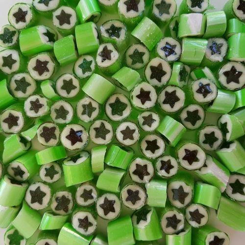 YILDIZ DESENLİ YEŞİL LOLLY ŞEKER ELMA AROMALI 250 GR