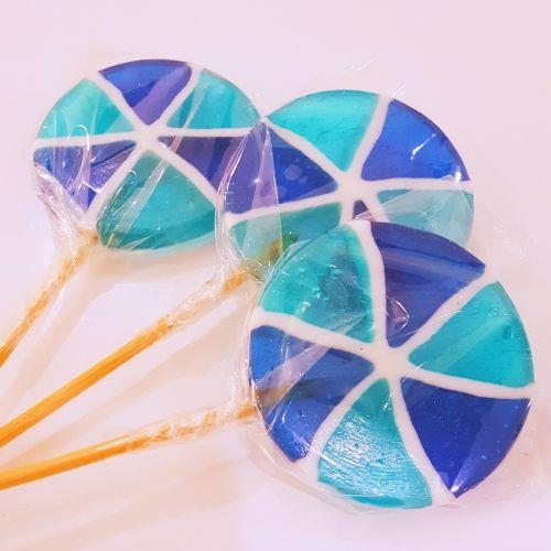 12 Adet Mavi Dönme Dolap Lolly Lolipop Erkek Bebek Şekeri 233