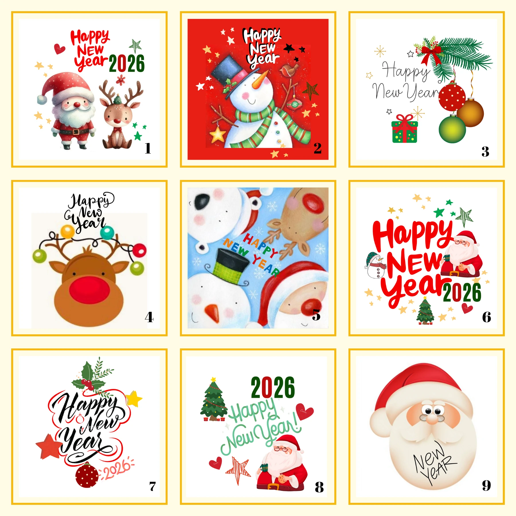 Yılbaşı Etiket Çeşitleri