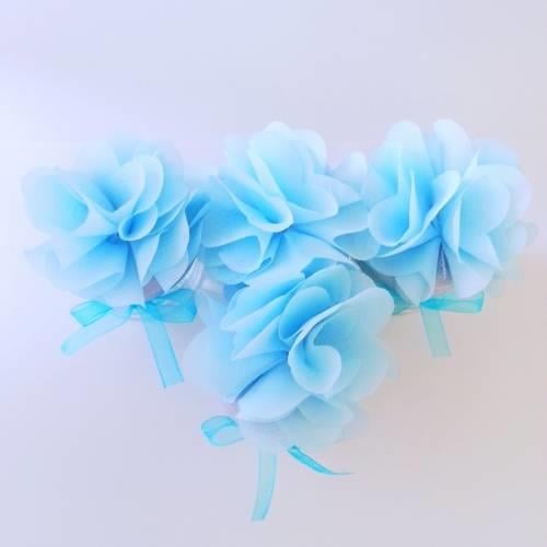 50 ADET MAVİ KURDELELİ ÇİÇEKLİ KAVANOZLU BOY LOLLY ŞEKER 156