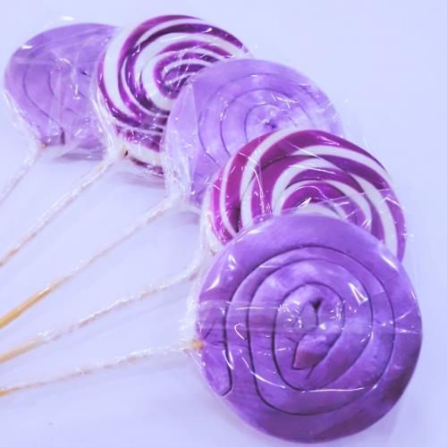 24 ADET KURDELELİ SOSYETE LOLİPOP TEK RENK MOR  ve MOR BEYAZ L47