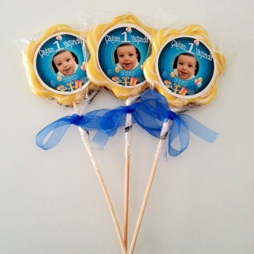 24 ADET ETİKETLİ KURDELELİ LOLİPOP ŞEKER L26