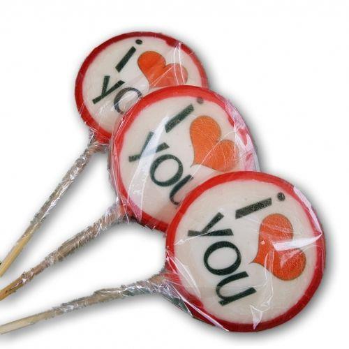6 adet I Love You Lolipop Şeker