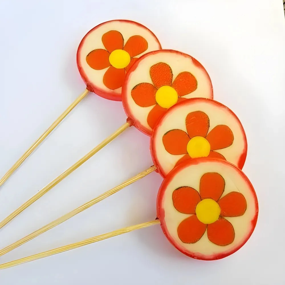 6 ADET GÖKKUŞAĞI PAPATYA LOLLY LOLİPOP ŞEKER