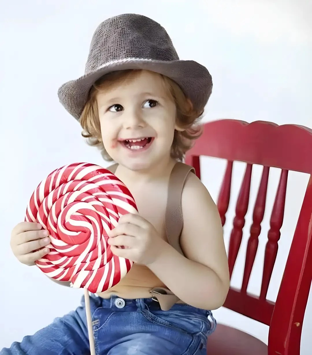 1 ADET SOSYETE LOLİPOP KIRMIZI BEYAZ 500 GR