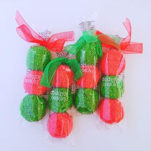 24 ADET KURDELELİ KIRMIZI YEŞİL 3'LÜ KALP JÖLE LOKUM 27