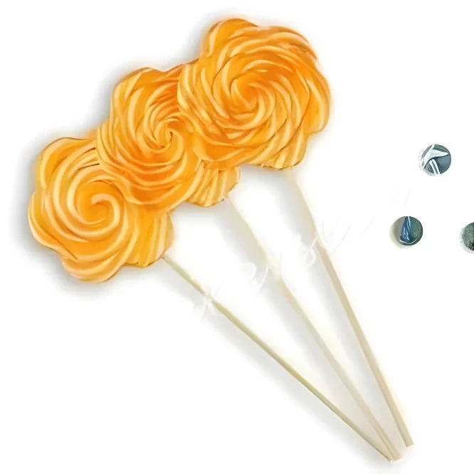 12 ADET PAPATYA LOLİPOP TURUNCU BEYAZ