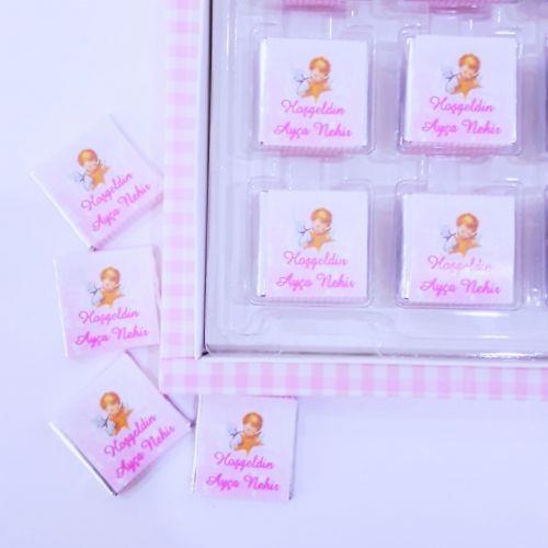 Hoşgeldin Bebek Çikolatası 48 Adet Kutulu Madlen EC33