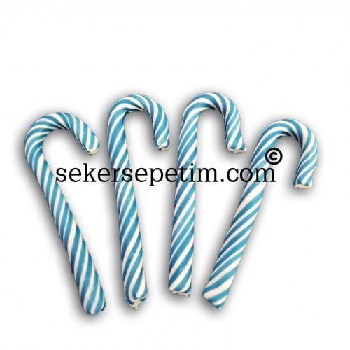10 ADET 30 GR MAVİ BEYAZ BASTON ŞEKER