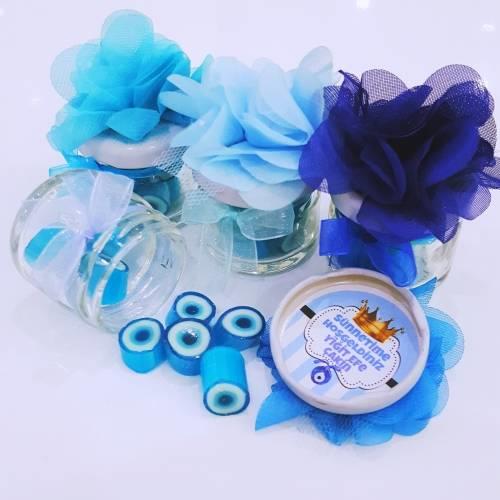 Erkek Bebek Mavi Şeker Büfesi Seti 184