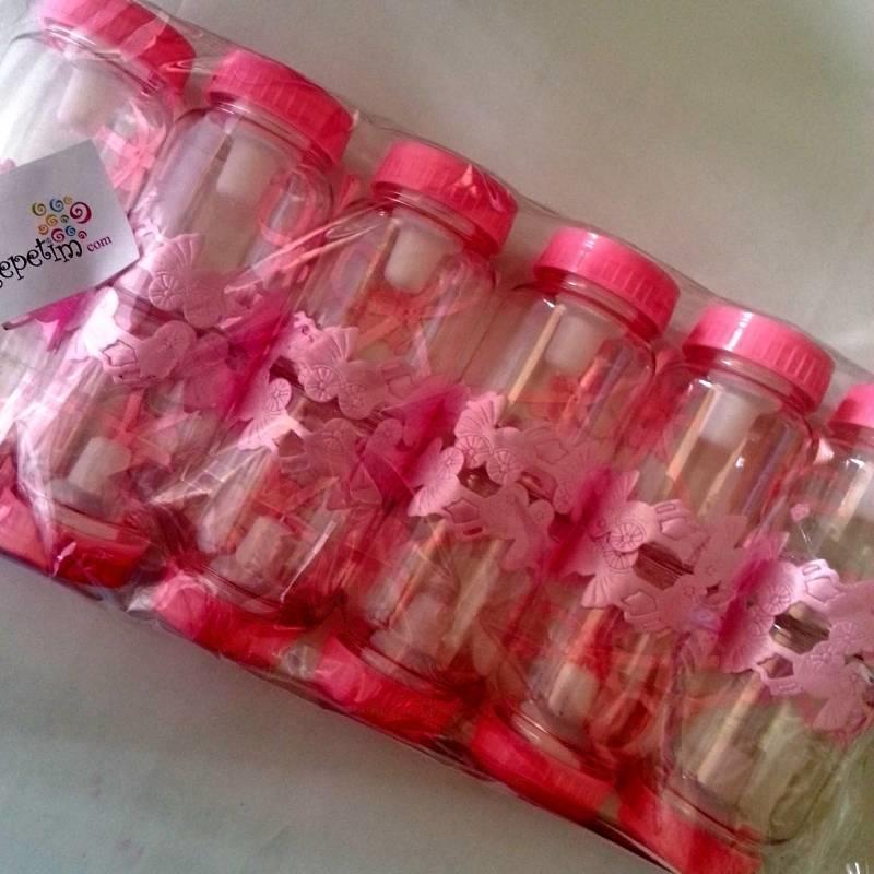 24 ADET BOŞ PLASTİK BİBERON KAVANOZ KIZ BEBEK 39 cc