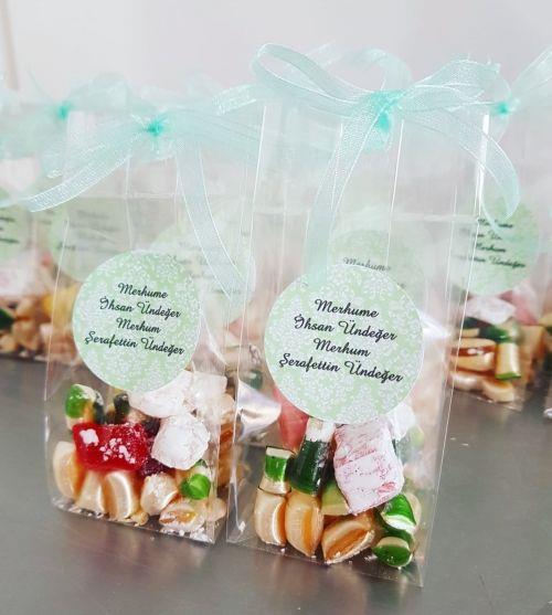 24 ADET PAKETLİ ETİKETLİ KURDELELİ AKİDE MEVLÜT ŞEKERİ 30 gr M04