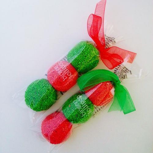 24 ADET KURDELELİ KIRMIZI YEŞİL 3'LÜ KALP JÖLE LOKUM 27