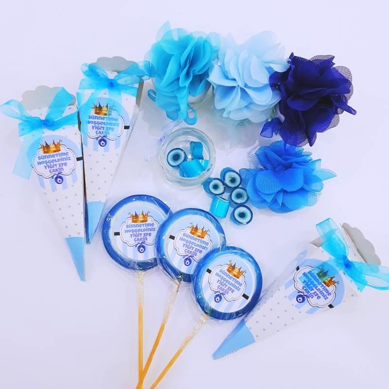 Erkek Bebek Mavi Şeker Büfesi Seti 184