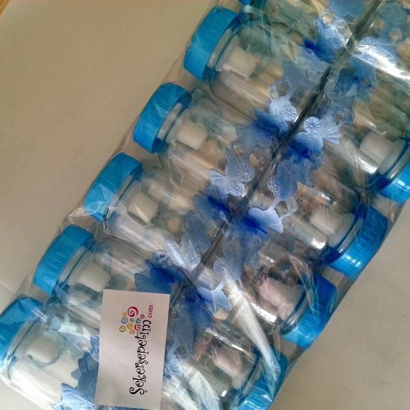 24 ADET BOŞ PLASTİK BİBERON KAVANOZ ERKEK BEBEK 39 cc